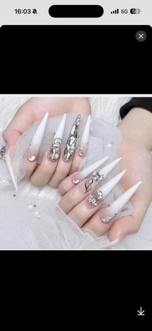 ネイル 長さ出し 韓国ネイル ロングネイル 持ち込み ネイルチップ ハンドネイル H-nail ロング/3D/Y2Kのネイルデザイン