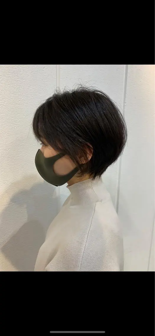 ショート ショートヘア カット ヘアカラー トリートメント 中津No.1髪質改善 店長✨透ける暗髪のヘアスタイル