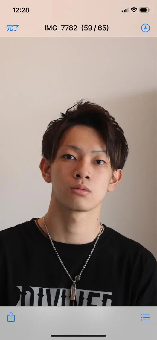ショート メンズ アップバング マッシュ カット 石崎 直也のヘアスタイル