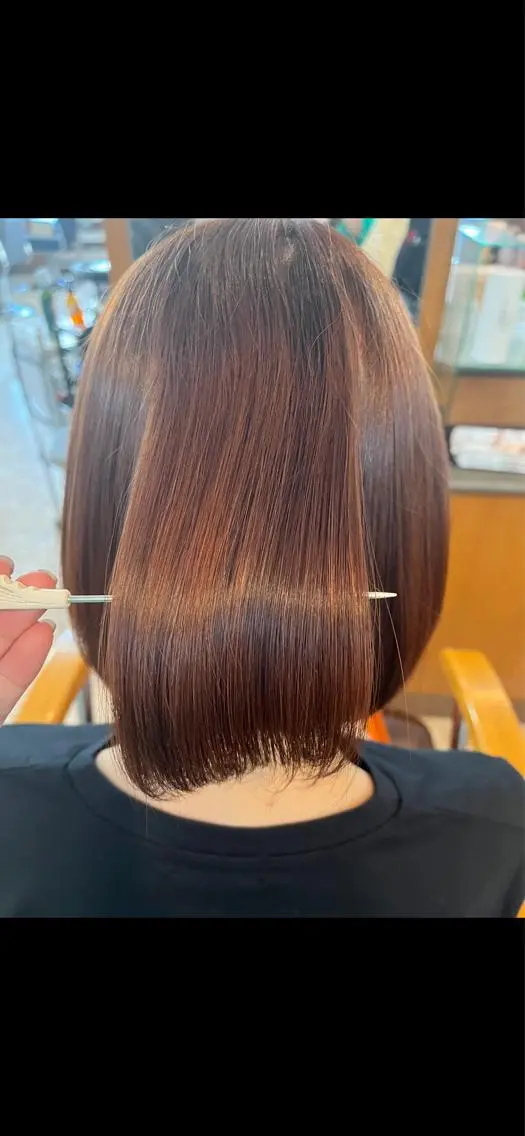 ショート カラー パーマ 髪質改善/ストレート /艶髪/熊谷はつなのヘアスタイル