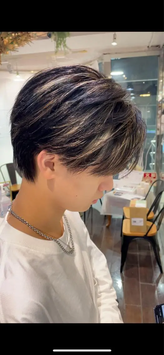 ショート カラー メンズ メンズハイライト ハイライトカラー ハイライト レディースカット いからしゆうたのヘアスタイル