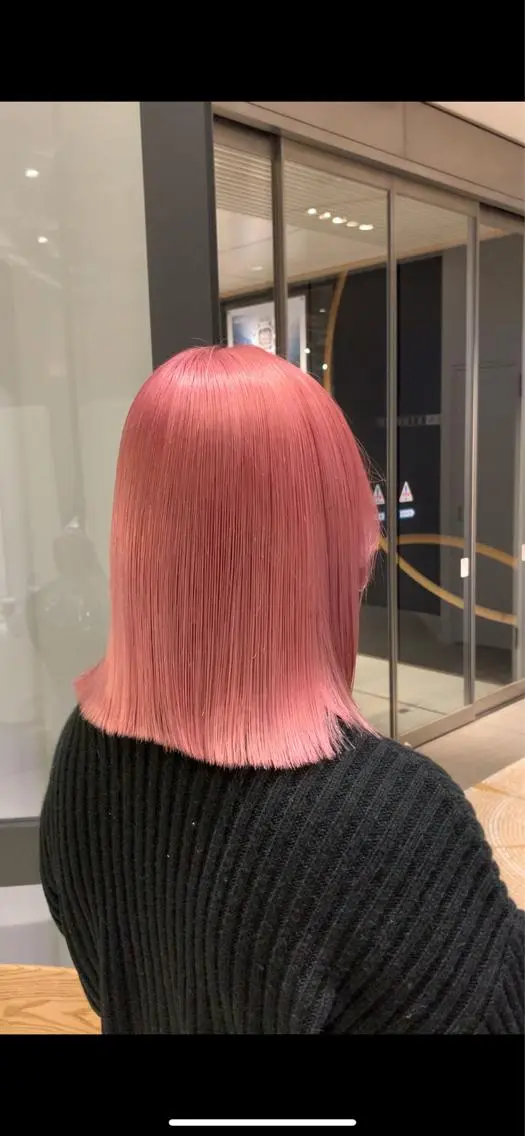 ミディアム カラー ブリーチ ケアブリーチ ピンクカラー カット ヘアカラー トリートメント れい🫧 ハイトーン特化のヘアスタイル