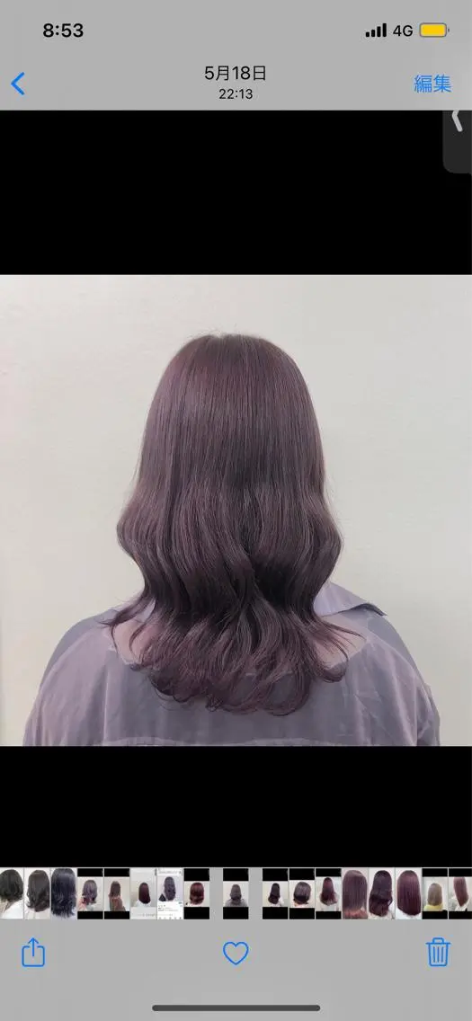 ロング カラー ヘアアレンジ ラベンダーカラー パープルカラー ヘアカラー トリートメント ヘッドスパ ヘアセット ❄️THEATER 透明感カラー❄️のヘアスタイル