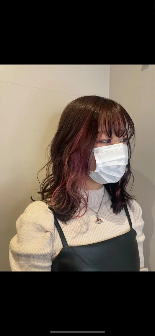 ミディアム カラー インナーカラー ピンクカラー ブリーチ👩‍🦳/ ‪✂︎MANAMIのヘアスタイル