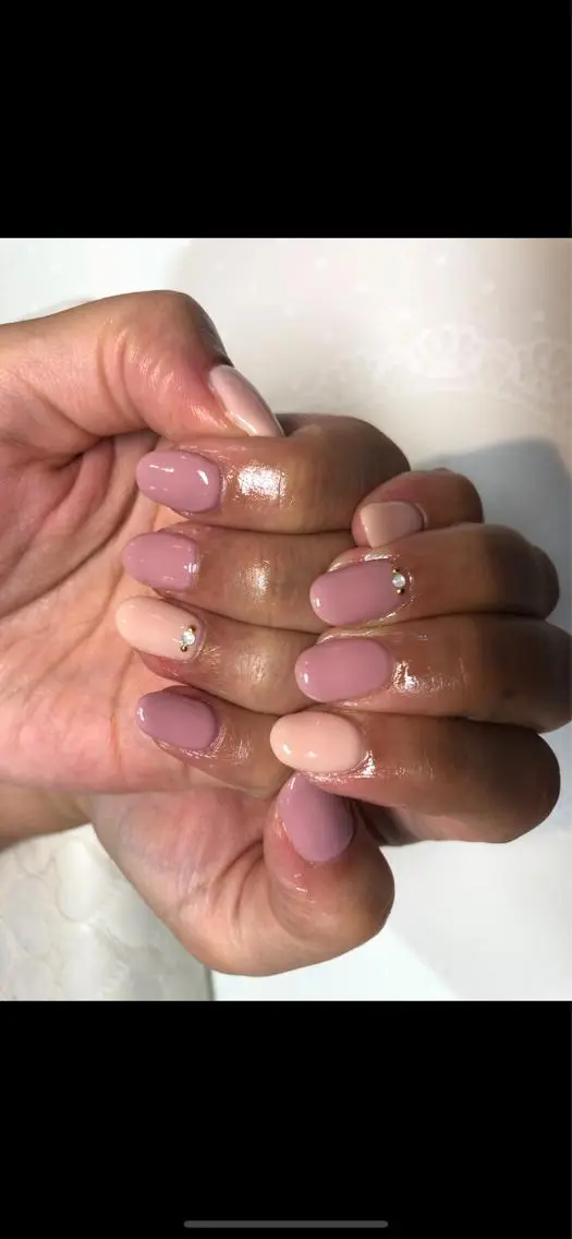 ネイル オフィスネイル ピンク シンプルネイル Re:NaiL (リネイル)のネイルデザイン