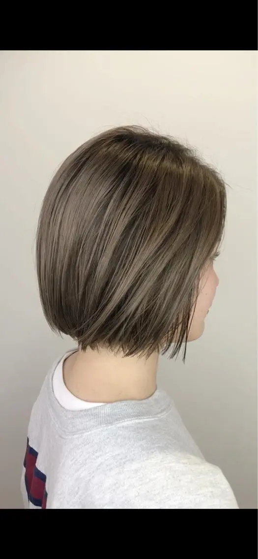 ショート カラー 切りっぱなしボブ ボブ ヘアカラー 関 京磨のヘアスタイル