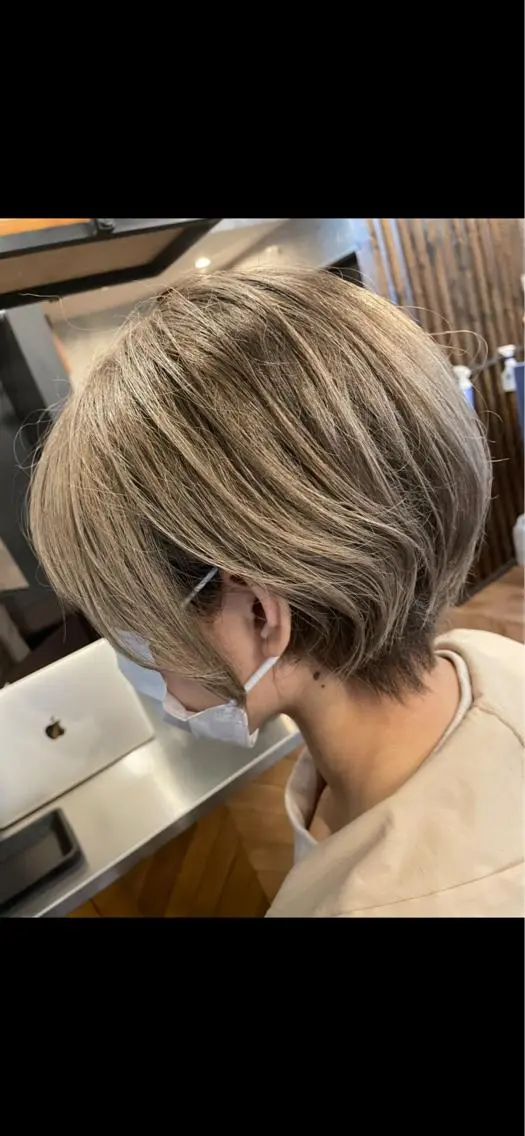 ショート カラー アクアカラー ブリーチ ケアブリーチ 髪質改善 縮毛矯正 ヘアカラー トリートメント ヘアセット LAS 代表 ナガカワ コウヘイのヘアスタイル