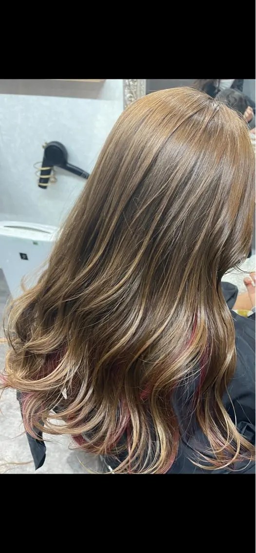 ロング カラー ハイトーンカラー ピンクカラー Glad   中嶋 政文のヘアスタイル