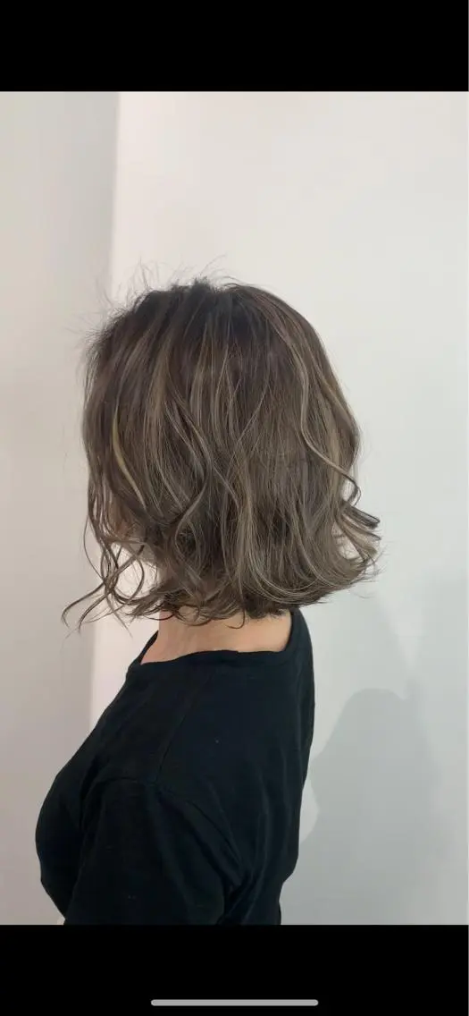 ショート カラー ヘアカラー トリートメント 🫧髪質改善 講師🫧🍎幹細胞のヘアスタイル