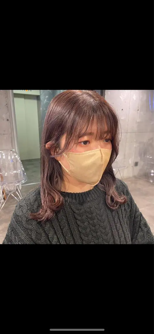 ミディアム カラー パーマ ヘアアレンジ メンズ キッズ ネイル マツエク・マツパ アイブロウ 透明感カラー・レイヤ ー🎀amika🎀のヘアスタイル