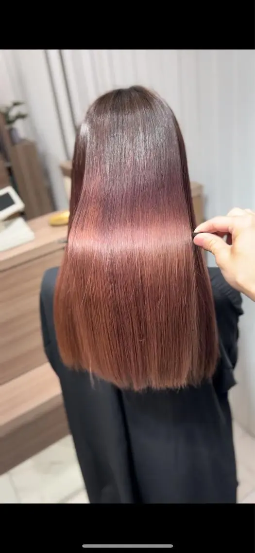 ロング カラー 縮毛矯正 レイヤー×韓国 🇰🇷鈴木啓太のヘアスタイル