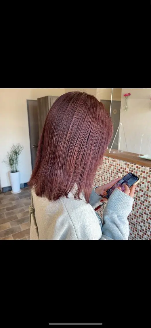 ミディアム カラー 中村 友香のヘアスタイル