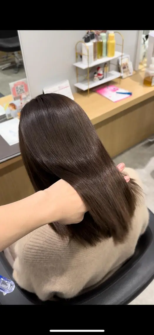 ミディアム 髪質改善 トリートメント 巻ける髪質改善🫧ハ イライト/永田汰伊智のヘアスタイル