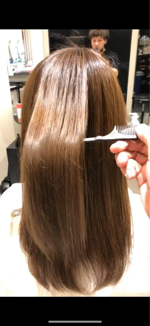 ミディアム 縮毛矯正 トリートメント トリートメント ヘアセット 💜髪質改善美髪💜 星野清光のヘアスタイル