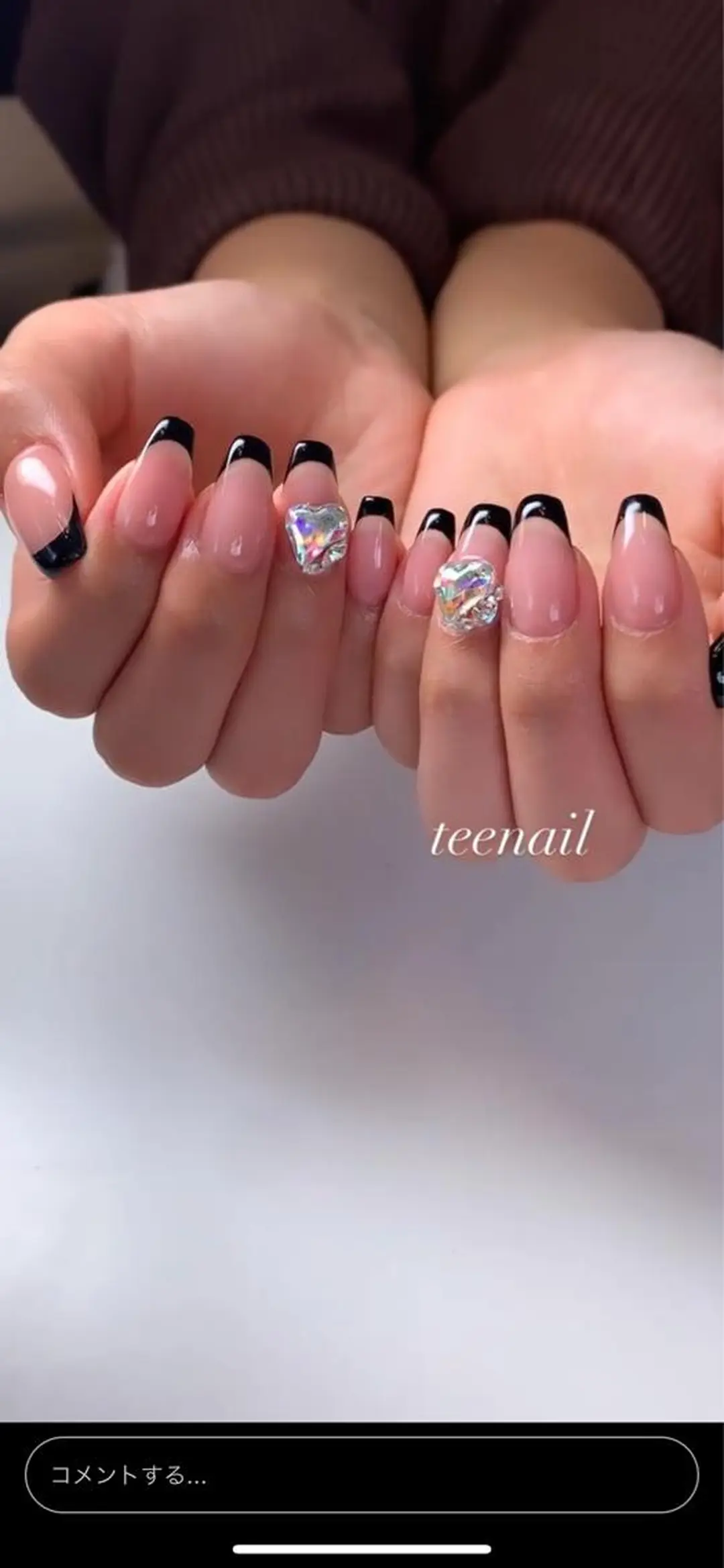 ネイル フレンチネイル ハート ニュアンスネイル 春ネイル ワンホンネイル ハンドネイル teenail 21のネイルデザイン