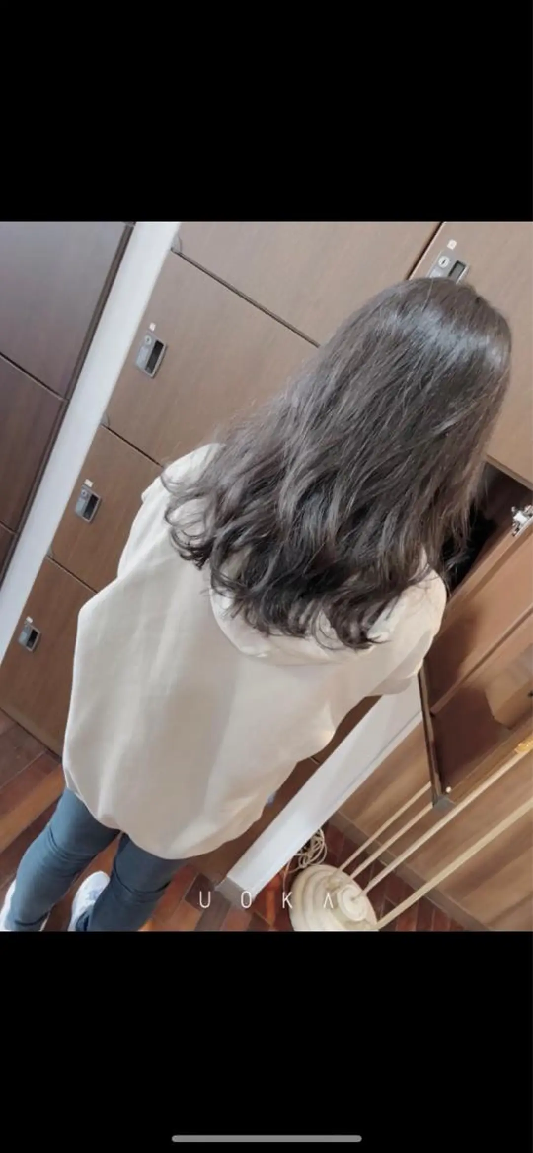 ロング カラー ヘアアレンジ アッシュ グレージュ オリーブグレージュ オリーブグレー 髪質改善 福見 美保のヘアスタイル