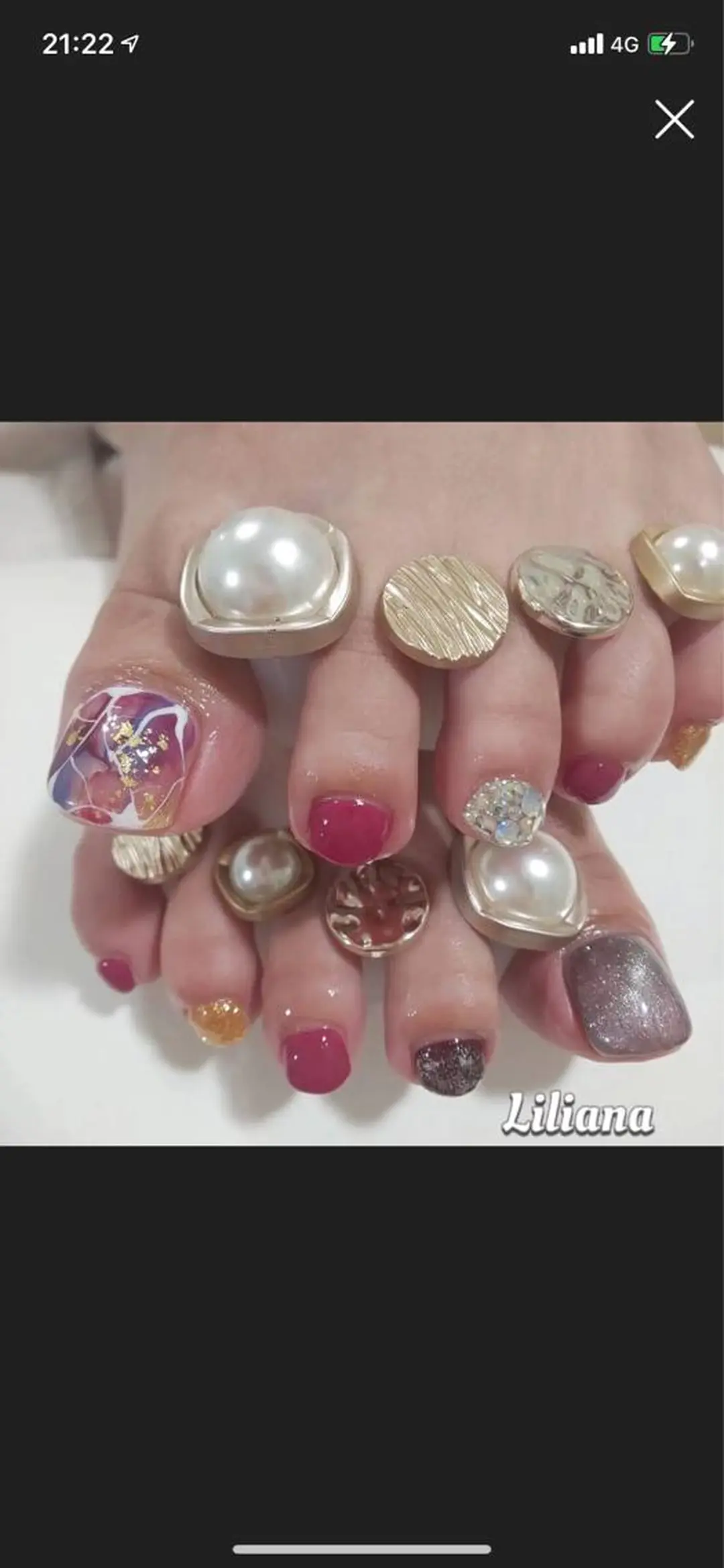 ネイル フットネイル 艶々の美爪を〜 【リリアーナ】のネイルデザイン