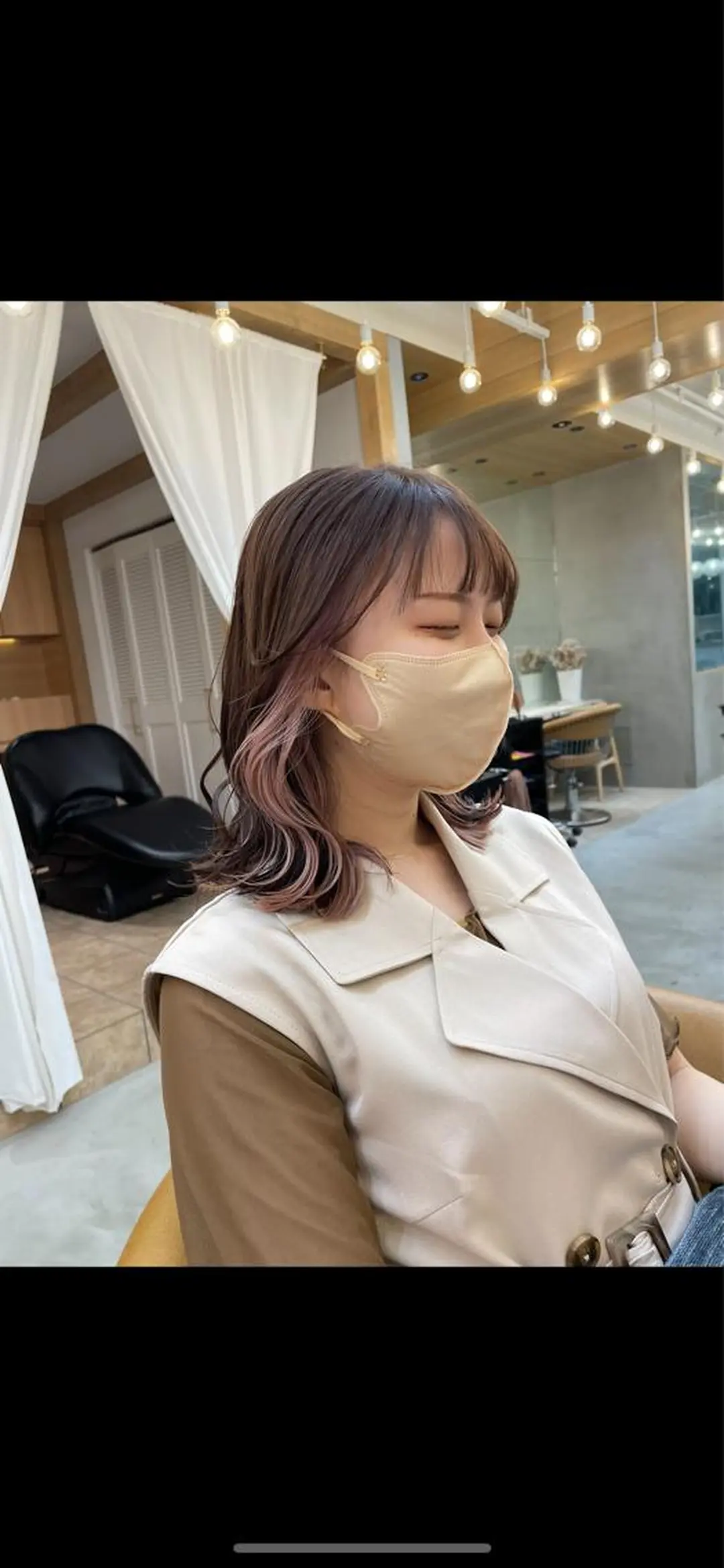 ミディアム カラー カット ヘアカラー トリートメント 縮毛/レイヤー 韓国/橋口のヘアスタイル