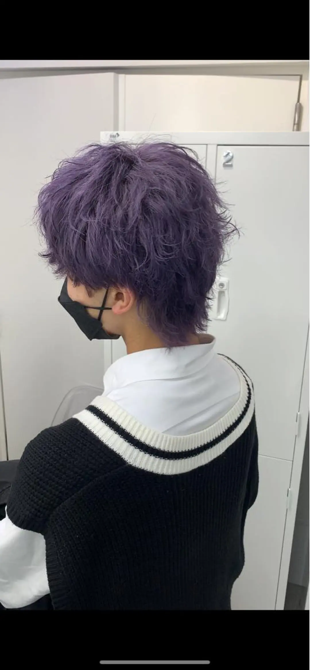 カラー ブリーチ 中顔面短縮 顔まわり新田大翔のヘアスタイル