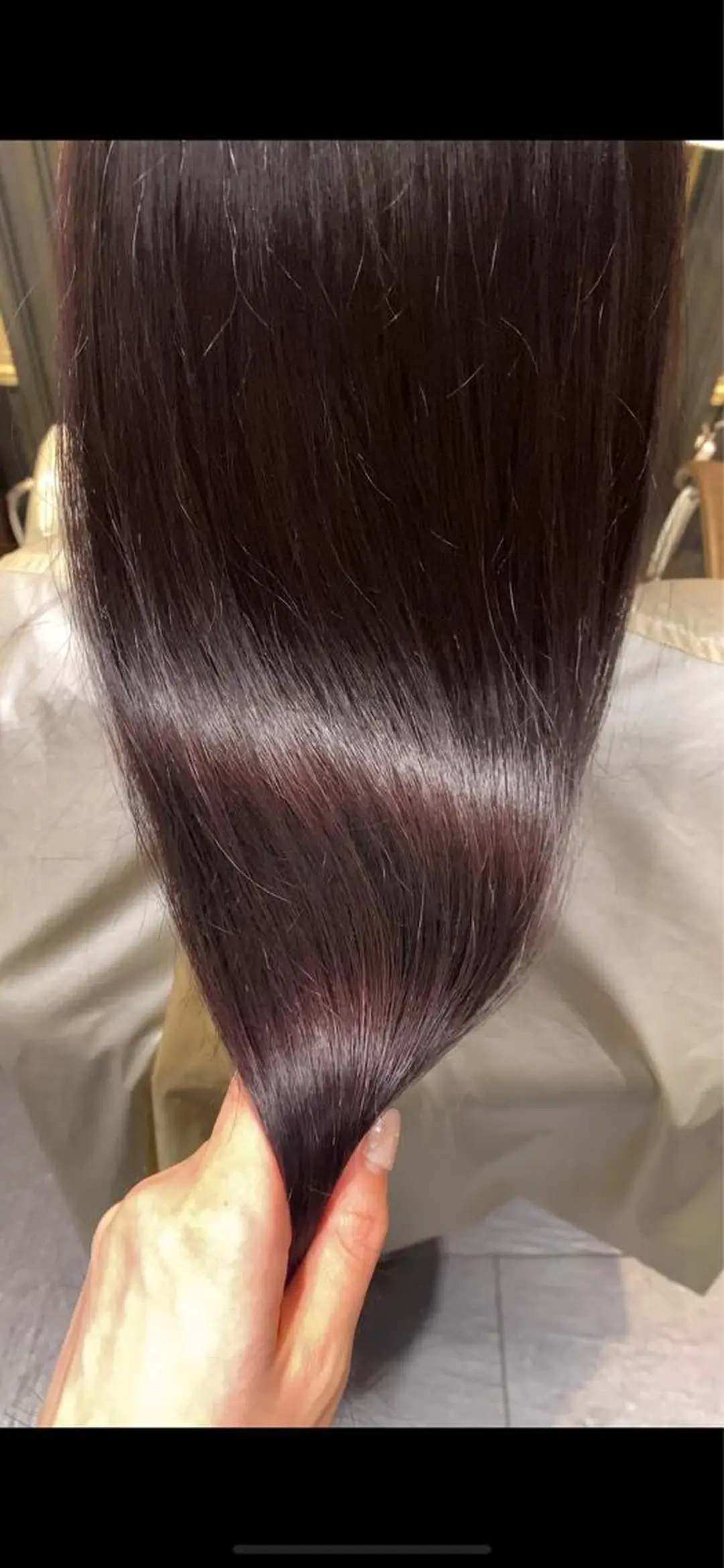 ロング ラベンダーベージュ MINXginza タイラミユネのヘアスタイル