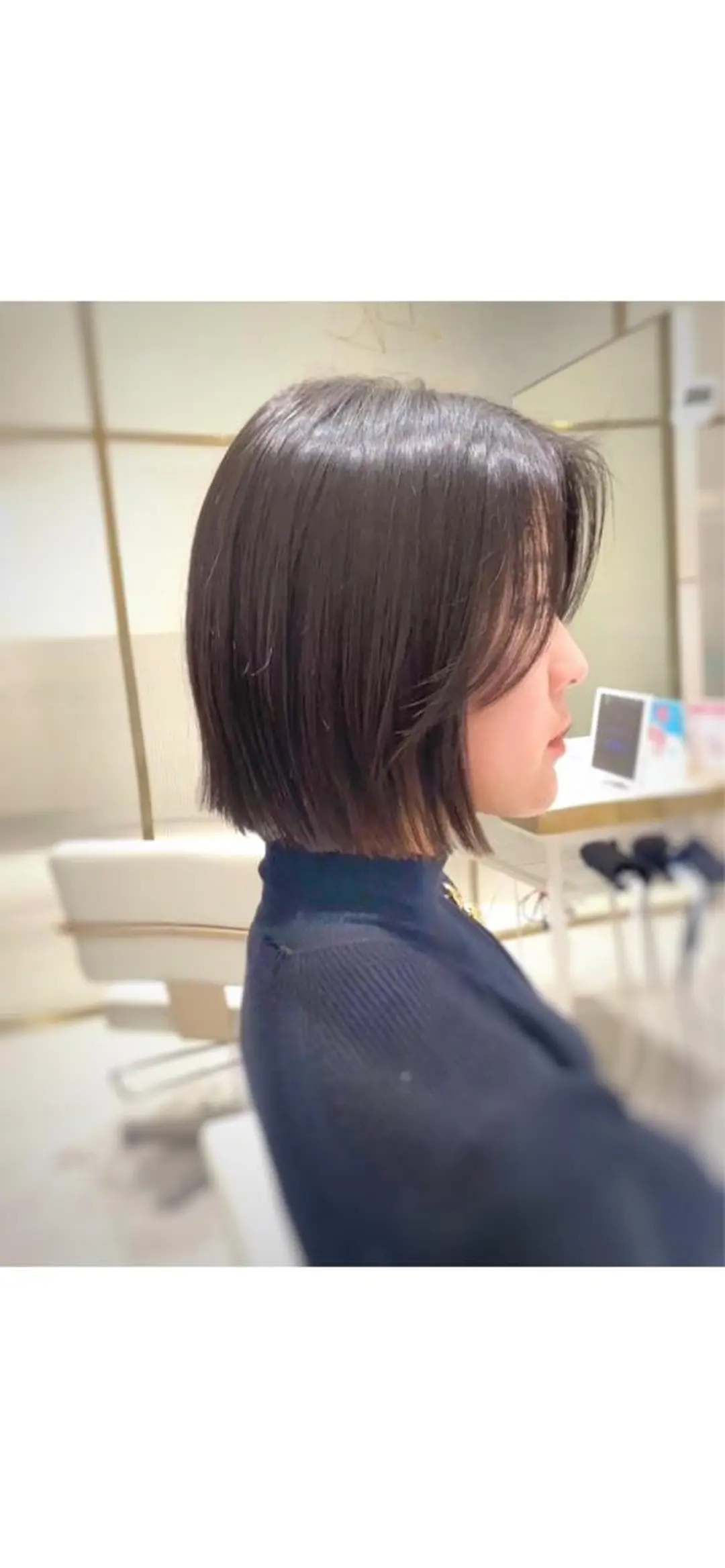 ショート カラー パーマ ヘアアレンジ ボブレイヤー アディクシーカラー 透明感カラー イルミナカラー ボブ 小野寺瑞希 /最小顔カットのヘアスタイル