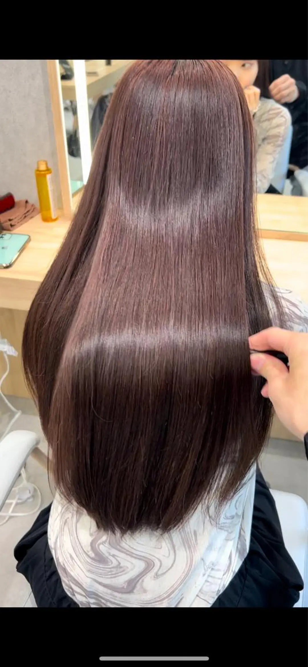 ロング カラー 縮毛矯正 レイヤー×韓国 🇰🇷鈴木啓太のヘアスタイル