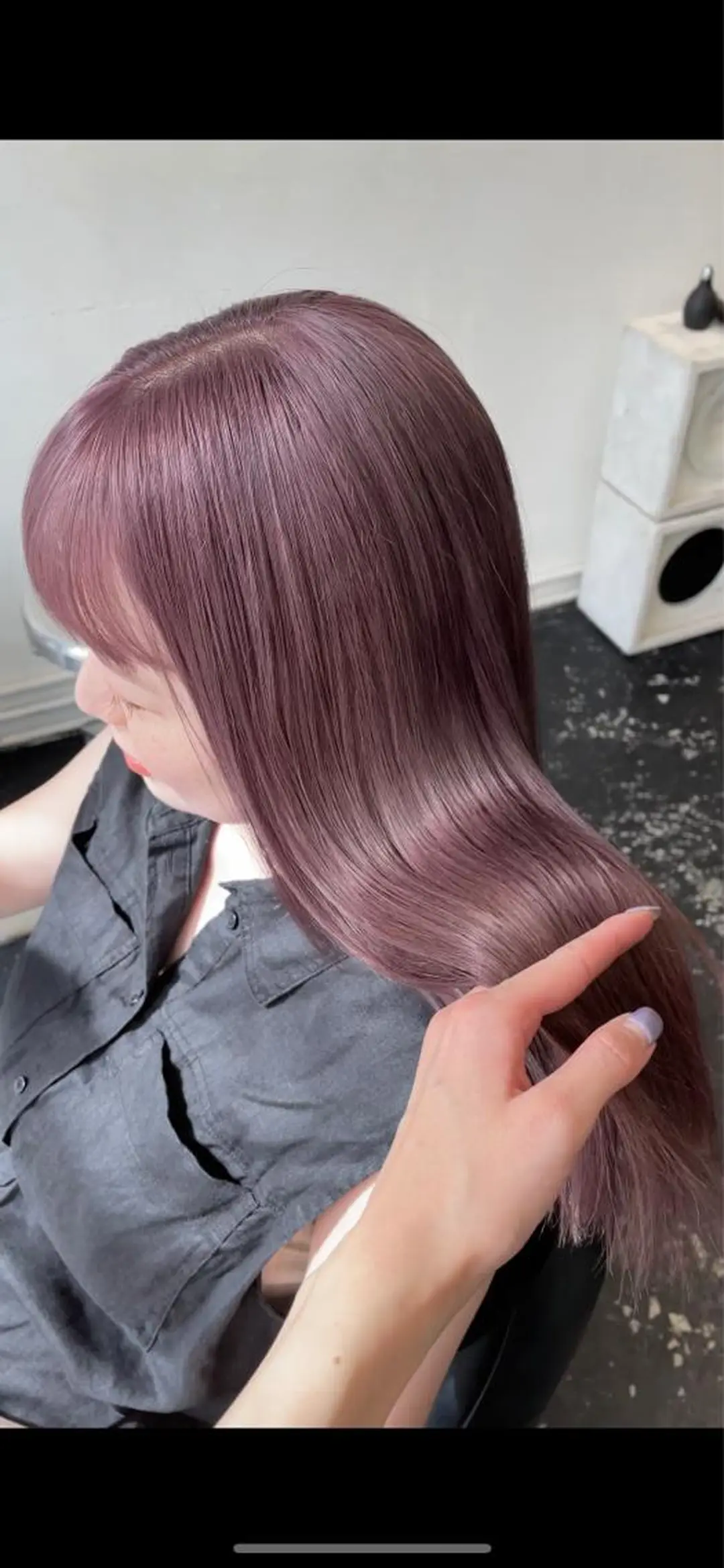 ロング カラー ヘアアレンジ ブリーチ ラベンダーカラー ラベンダーピンク ピンクカラー カット ヘアカラー トリートメント 艶ハイトーン/ヘア アレンジAYAKAのヘアスタイル