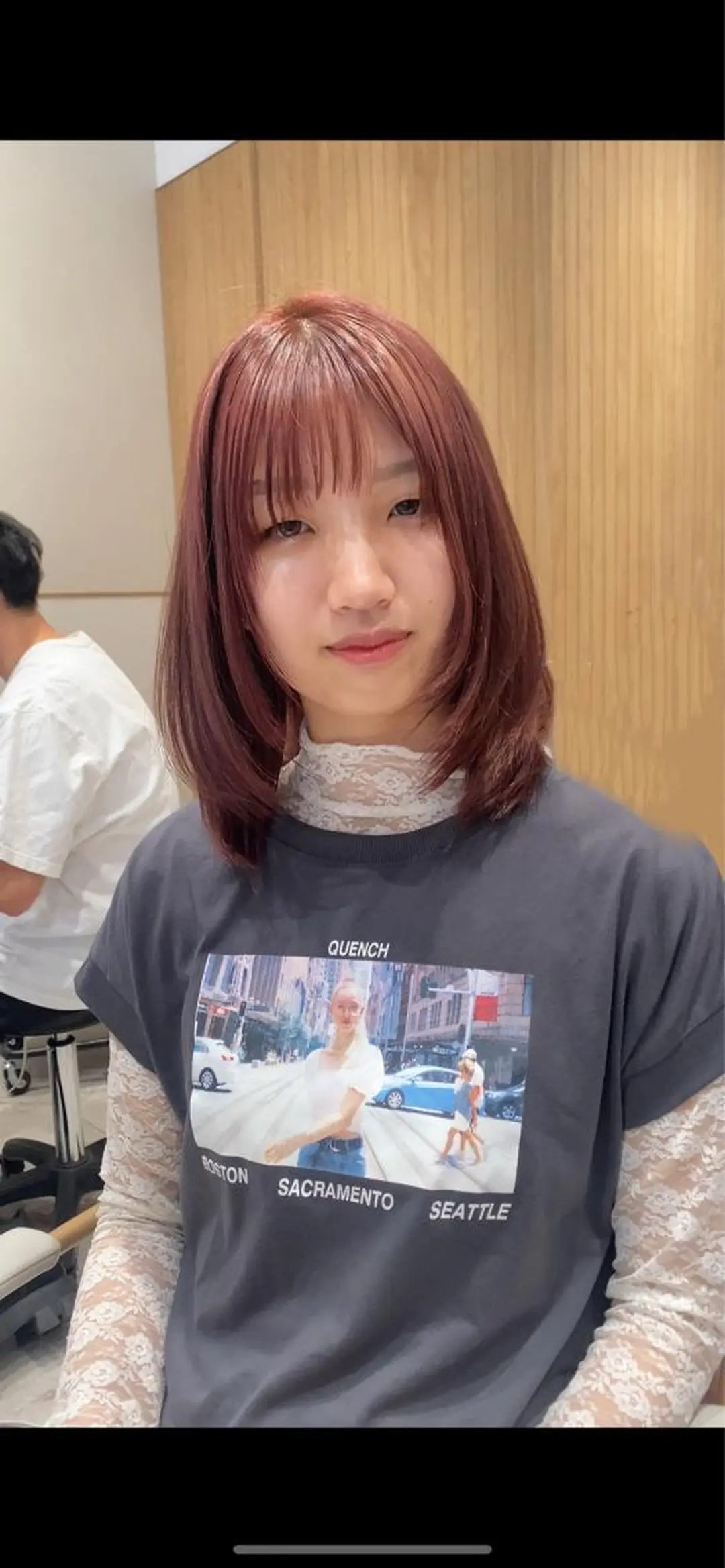 ミディアム カラー パーマ ヘアアレンジ ボブレイヤー アディクシーカラー 透明感カラー イルミナカラー ボブ カット ヘアカラー トリートメント ヘアセット 小野寺瑞希 /最小顔カットのヘアスタイル