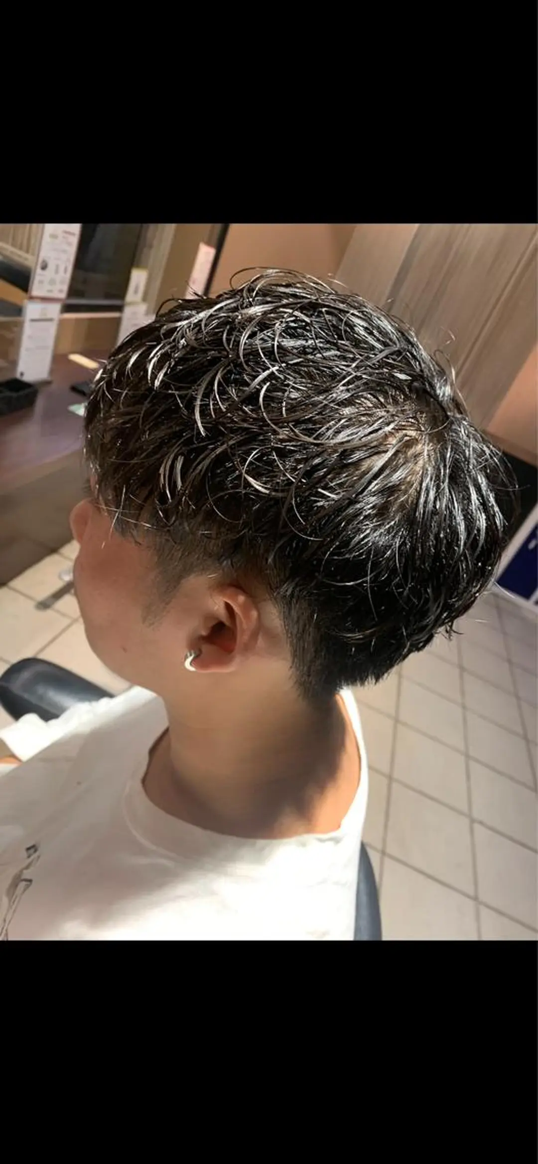 ショート パーマ メンズ メンズパーマ ニュアンスパーマ Lee天王寺所属・森岡 陸のヘアスタイル