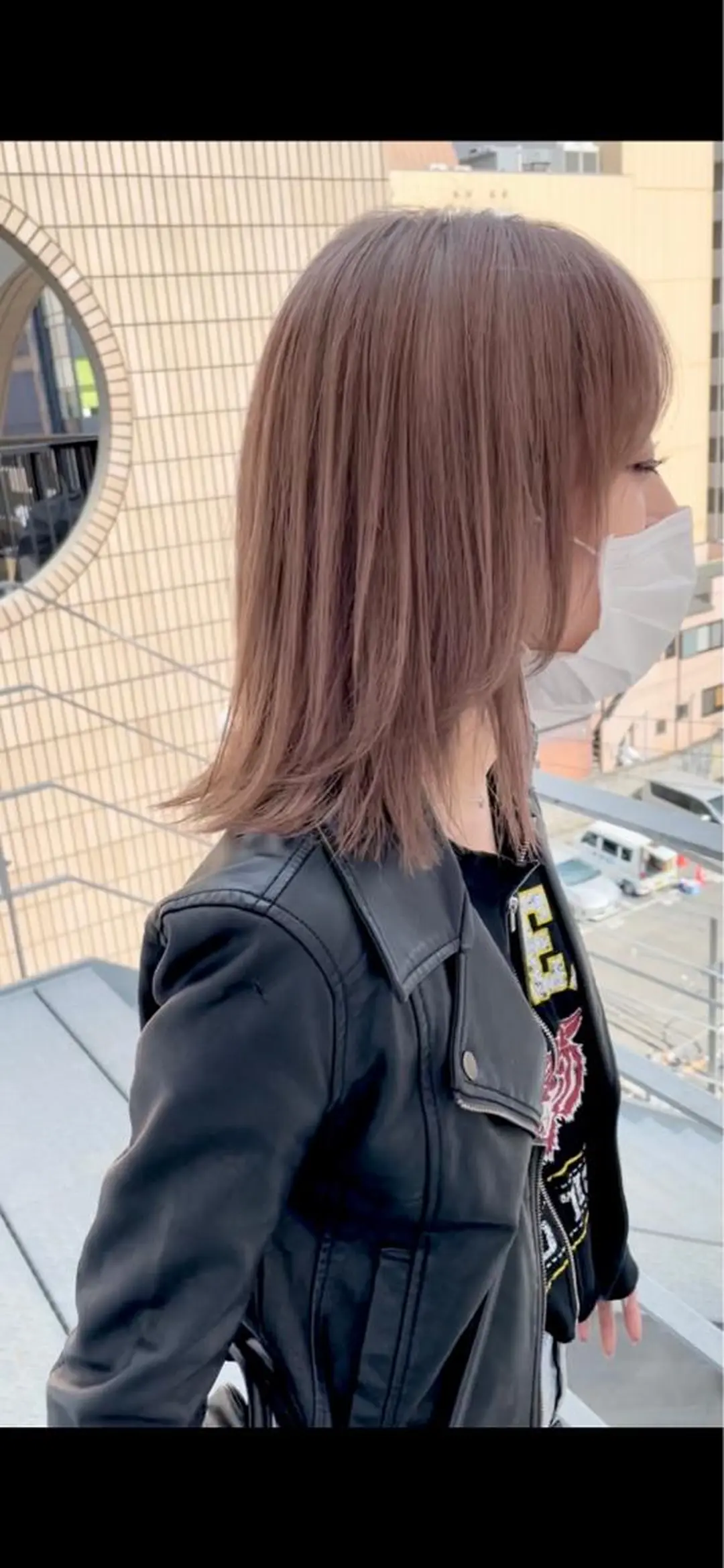 ミディアム カラー ベージュカラー ピンクカラー ピンクベージュ クドウレイ fifth渋谷のヘアスタイル