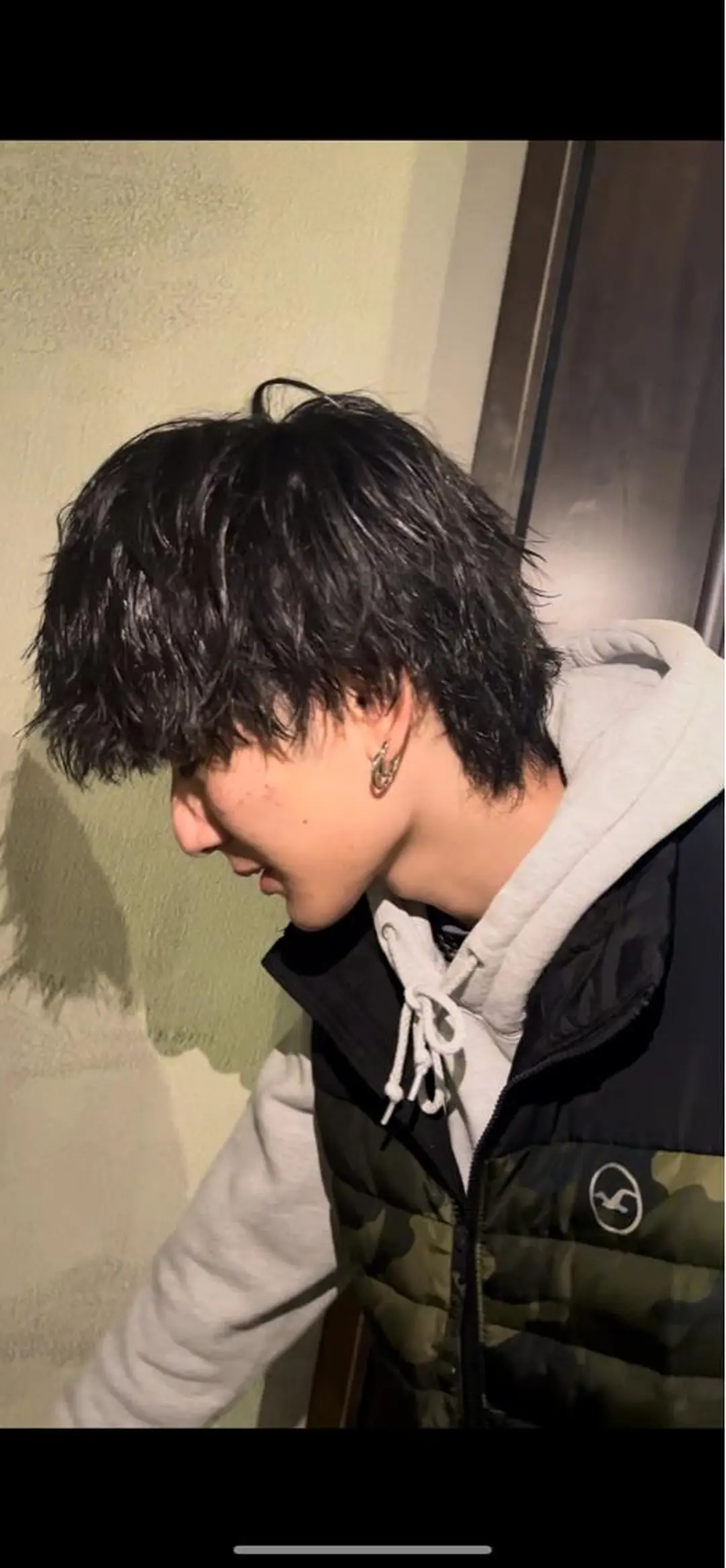 ショート パーマ メンズ 二本木 秀成のヘアスタイル