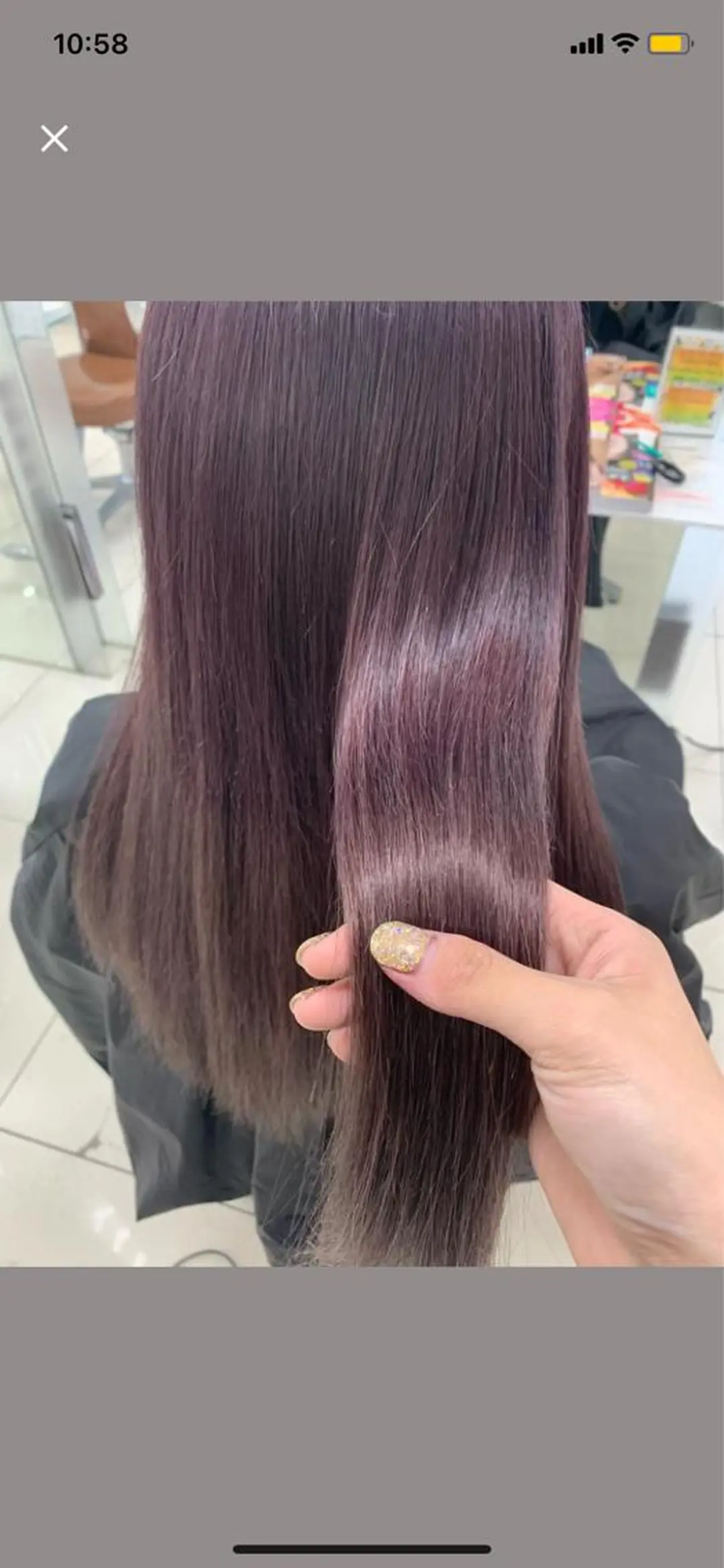 ロング カラー 岩戸優奈 束感まつげ ピンク/ベージュのヘアスタイル