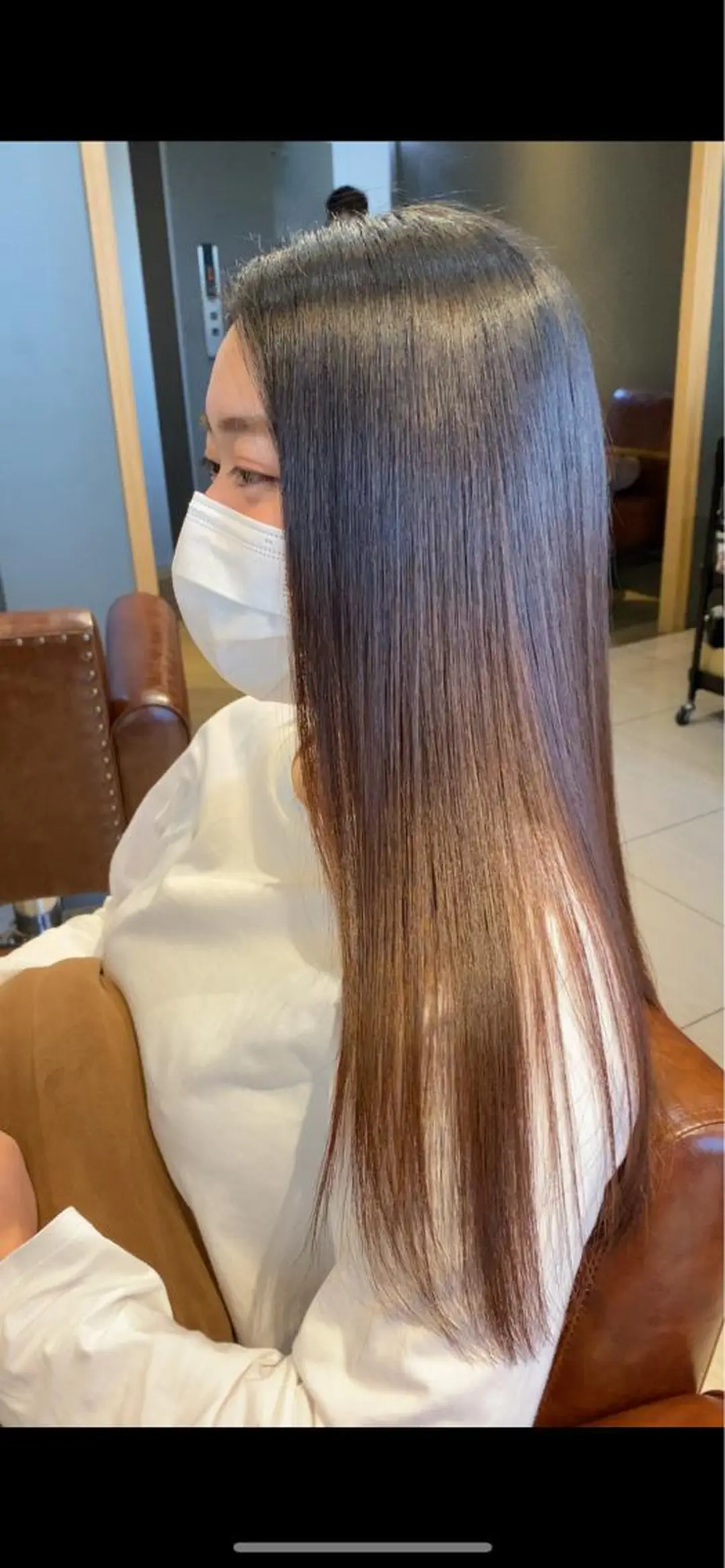 ロング カラー レッドカラー 比嘉 翼のヘアスタイル