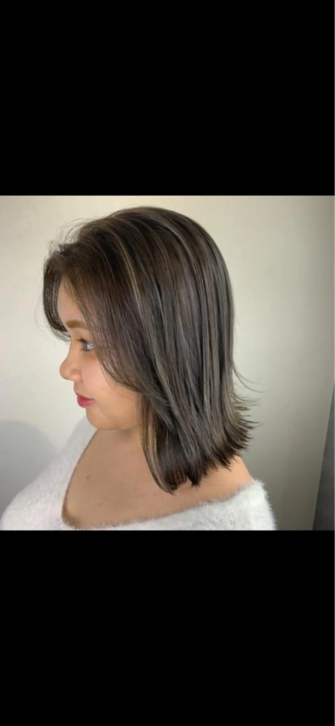 ミディアム カラー ハイライトカラー ハイライト _WHITE上本町 上本町店のヘアスタイル