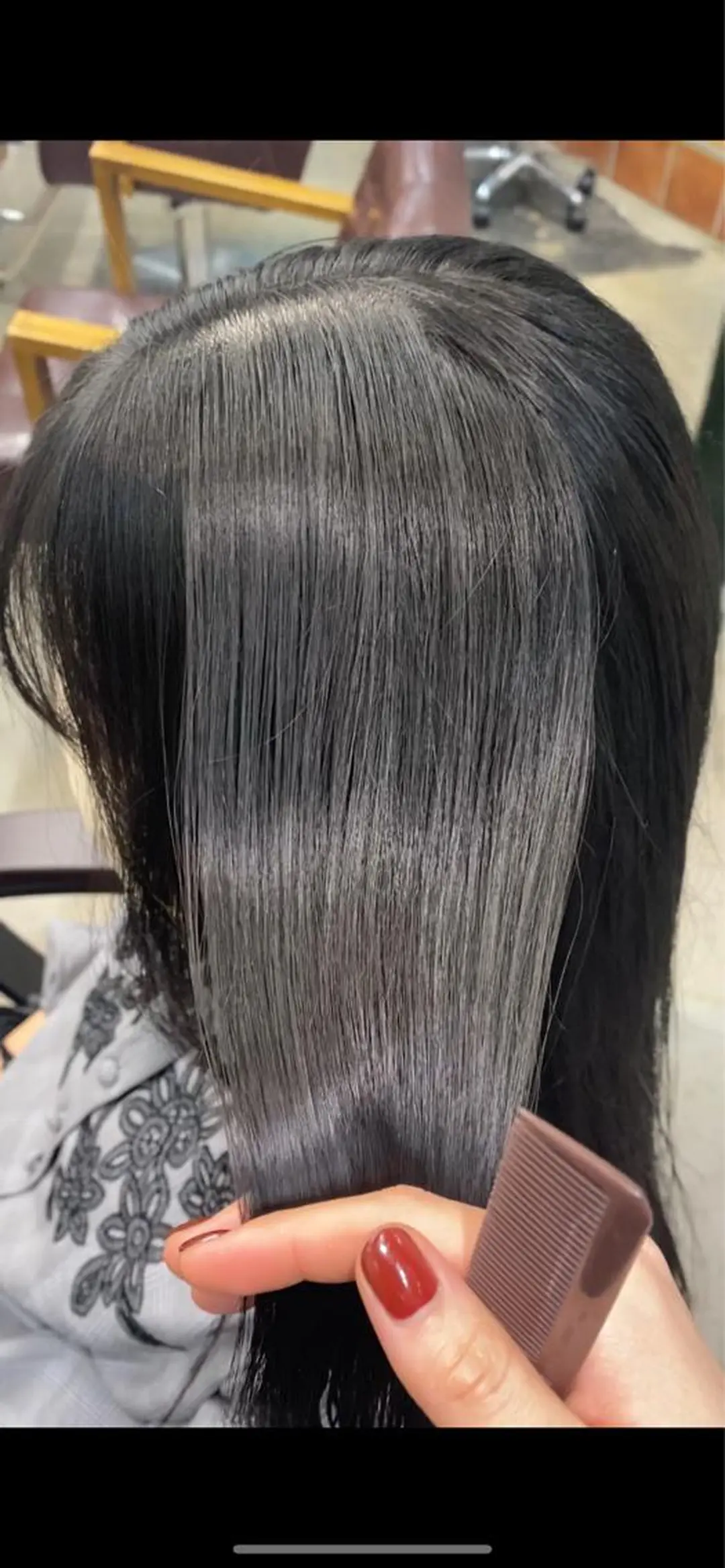ロング 縮毛矯正 竹内 柚子のヘアスタイル