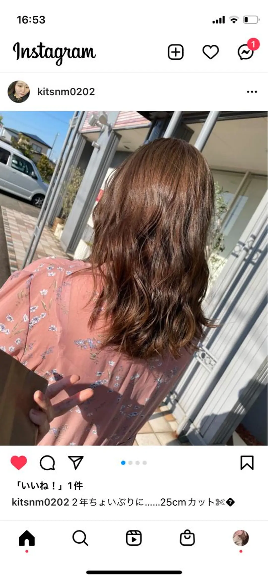 セミロング カラー カット ヘアカラー 佐々木 麻純のヘアスタイル