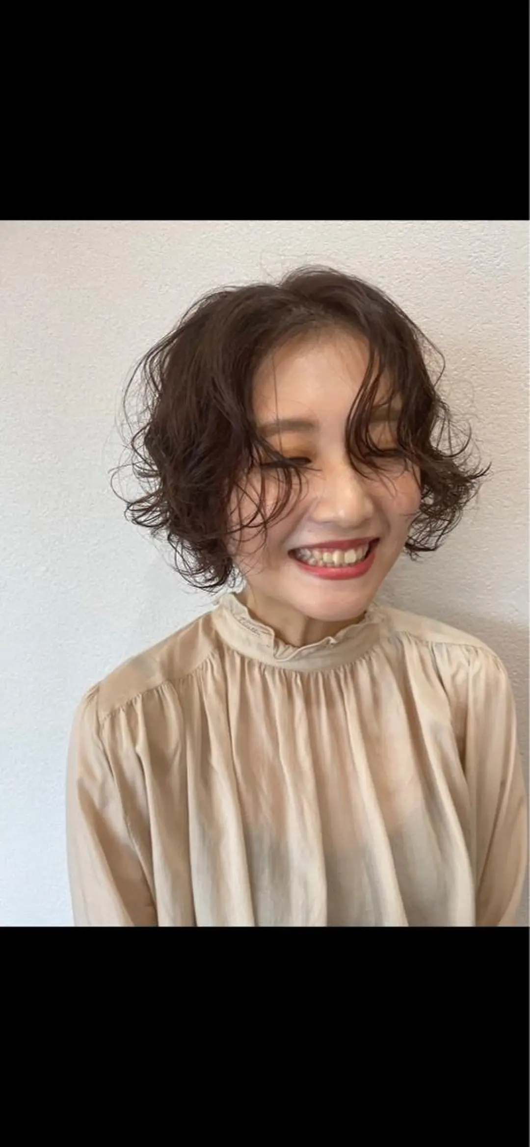 ショート パーマ カット パーマ ボブ/髪質改善/ soiナカジママドリのヘアスタイル