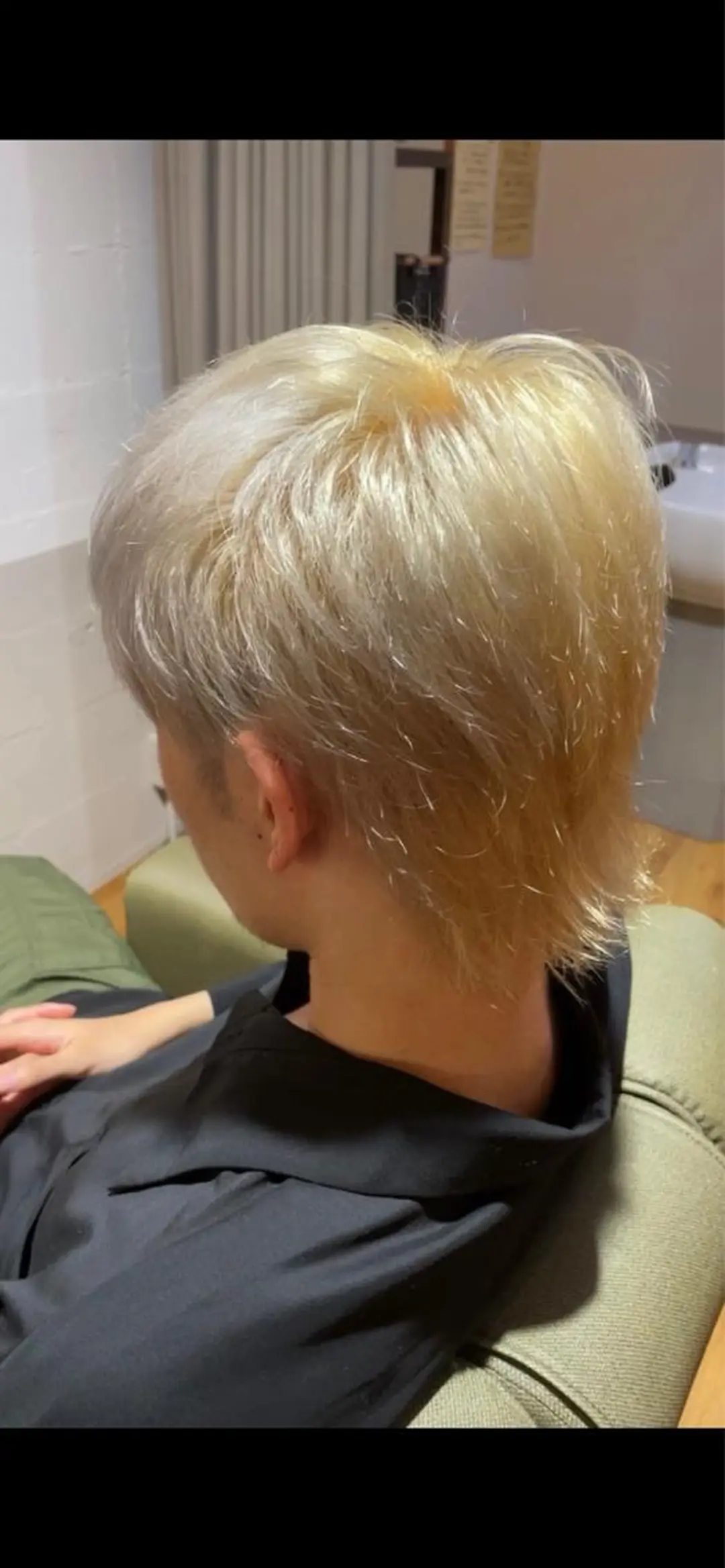 カラー メンズ メンズウルフカット ブロンド ウルフカット ✨髪質改善✨豊中/ 後藤伶匠のヘアスタイル