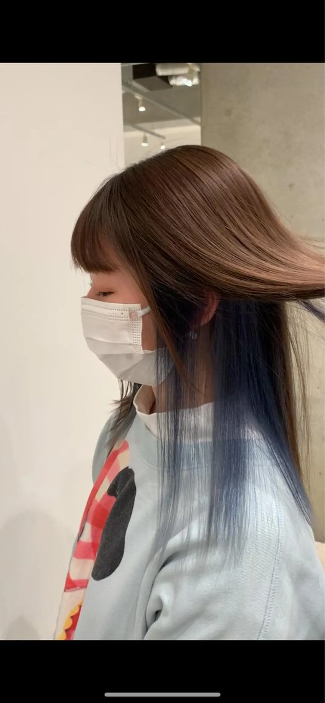 ミディアム カラー ブルーカラー れい🫧 ハイトーン特化のヘアスタイル