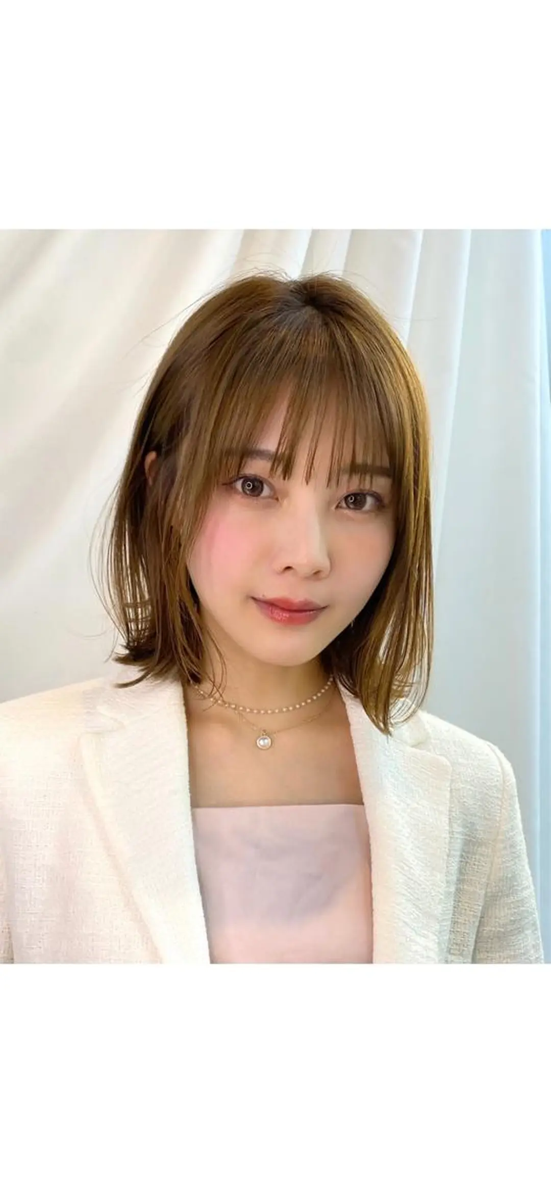 ミディアム カラー パーマ ヘアアレンジ ボブレイヤー アディクシーカラー 透明感カラー イルミナカラー ボブ カット ヘアカラー トリートメント ヘアセット 小野寺瑞希 /最小顔カットのヘアスタイル