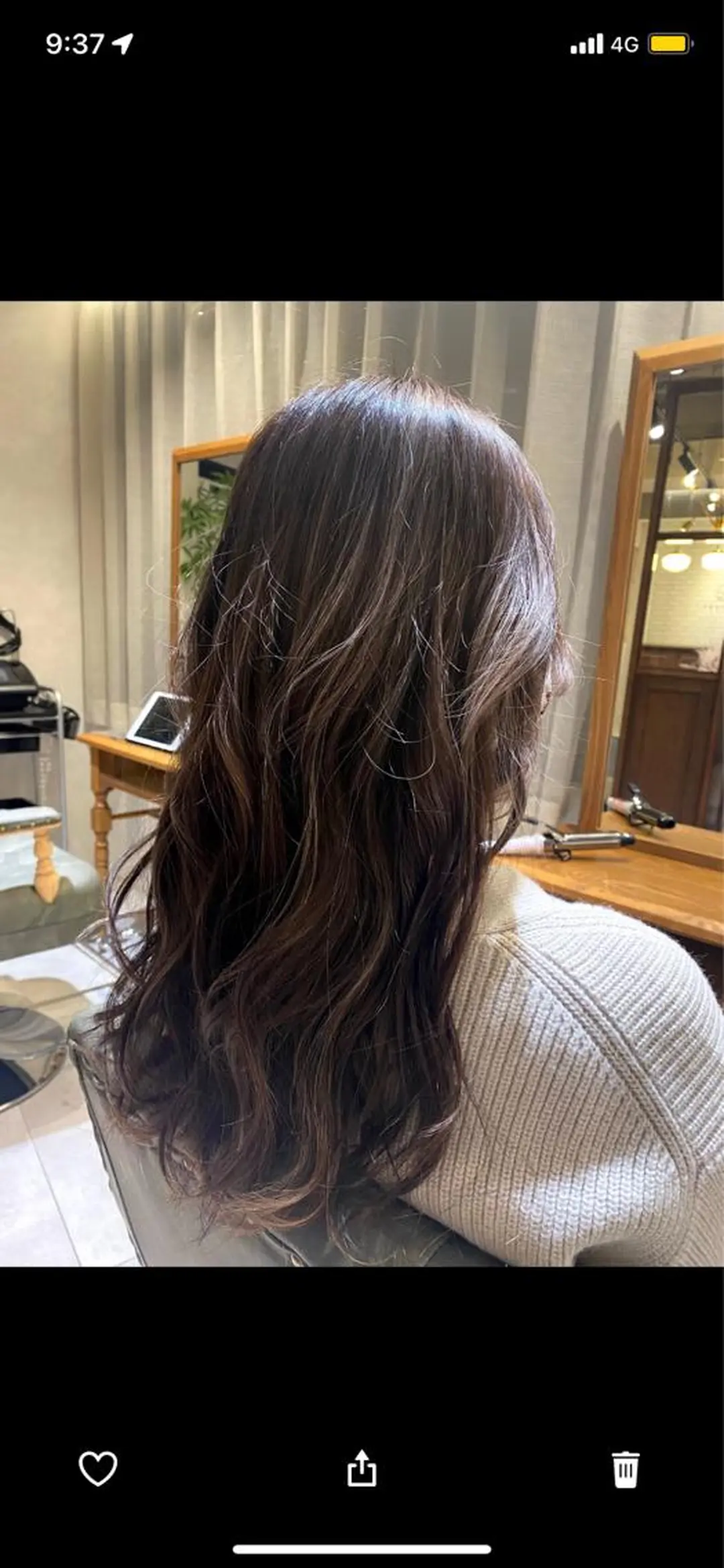 ロング 中川 花織のヘアスタイル