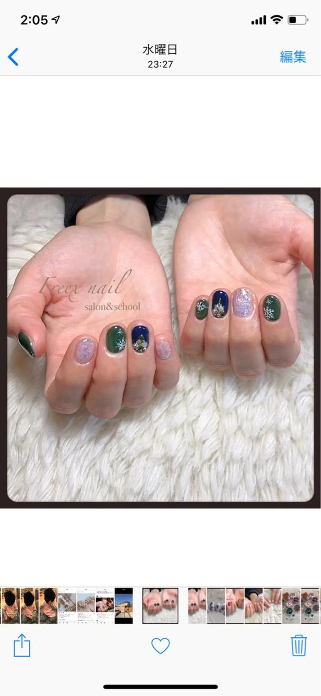 ネイル 冬ネイル クリスマス freex nail /ニュアンス/個性派のネイルデザイン
