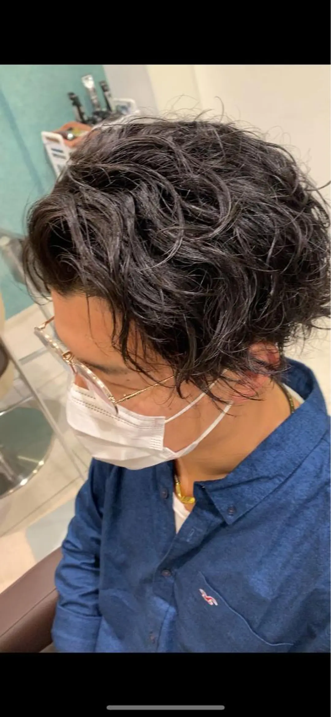 ショート パーマ メンズ メンズパーマ スパイラルパーマ カット パーマ 平本 雄馬のヘアスタイル