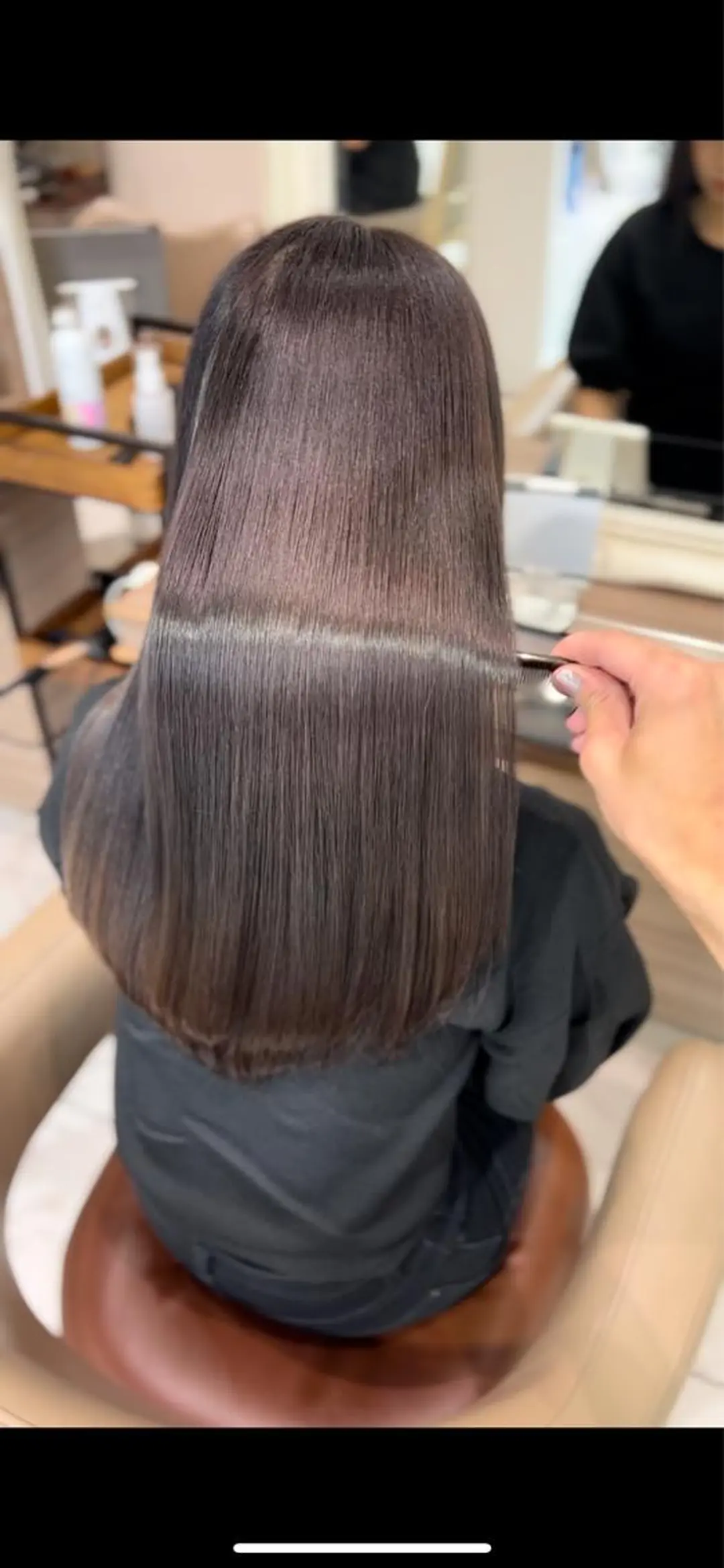 ロング 縮毛矯正 レイヤー×韓国 🇰🇷鈴木啓太のヘアスタイル