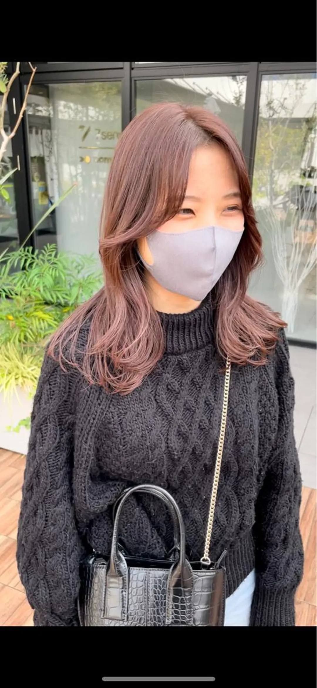 セミロング カラー ベージュカラー ハイライトカラー ピンクカラー ピンクベージュ ハイライト クドウレイ fifth渋谷のヘアスタイル