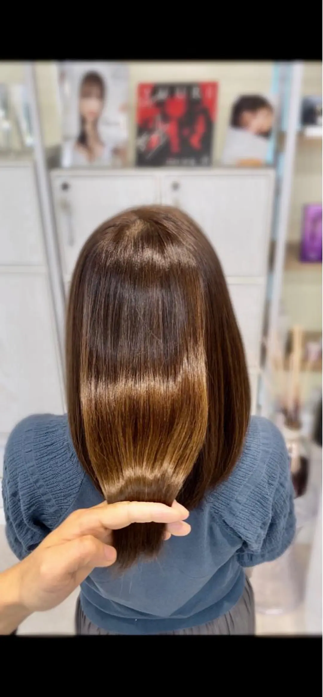 セミロング 中顔面短縮 顔まわり新田大翔のヘアスタイル