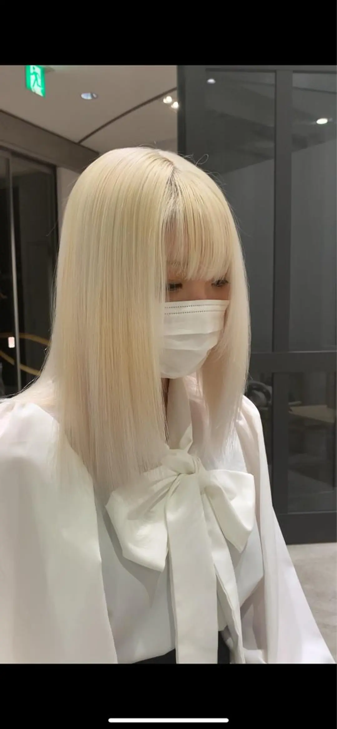 ミディアム カラー カット ヘアカラー トリートメント れい🫧 ハイトーン特化のヘアスタイル