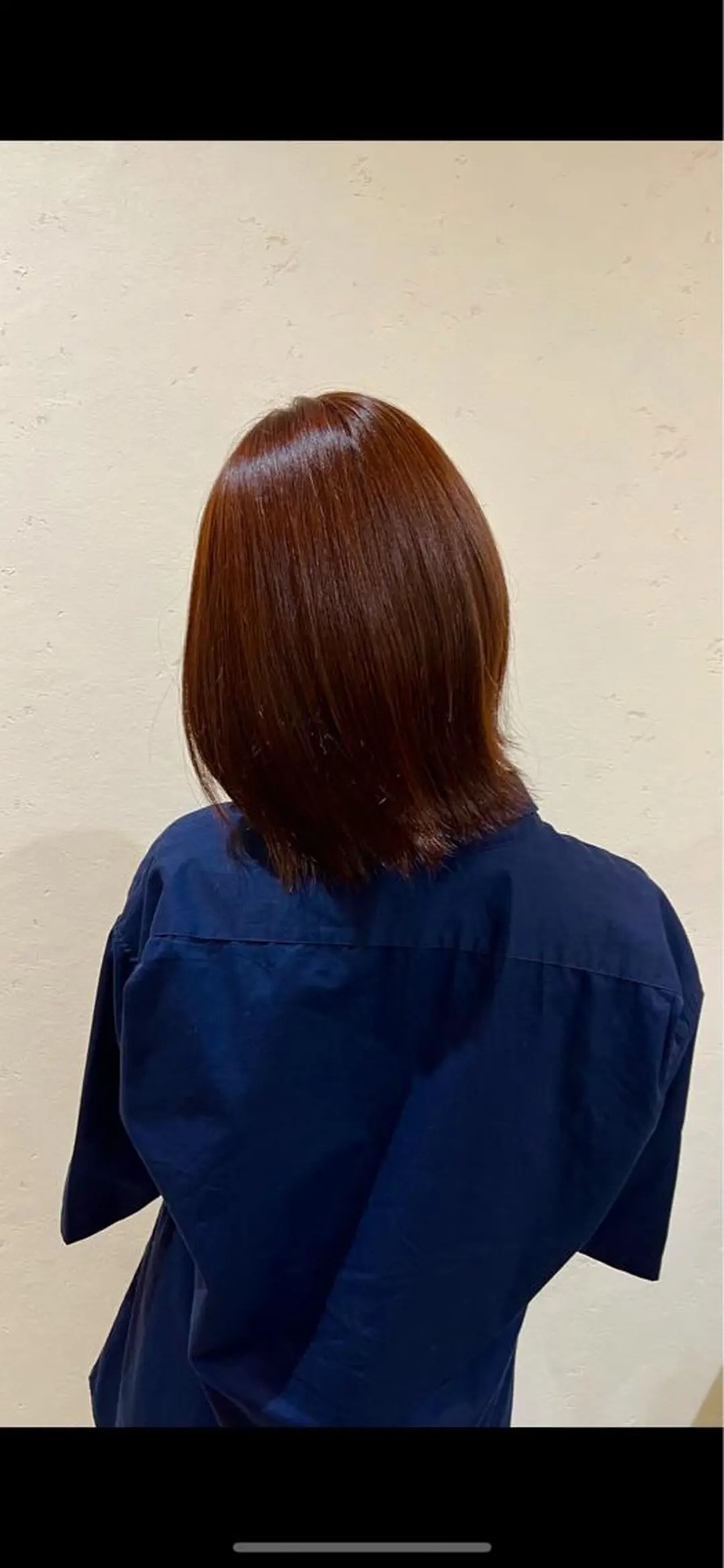 ミディアム カラー ブラウンカラー オレンジ オレンジブラウン ボブ/レイヤー/ニュ アンスパーマ/小夏のヘアスタイル