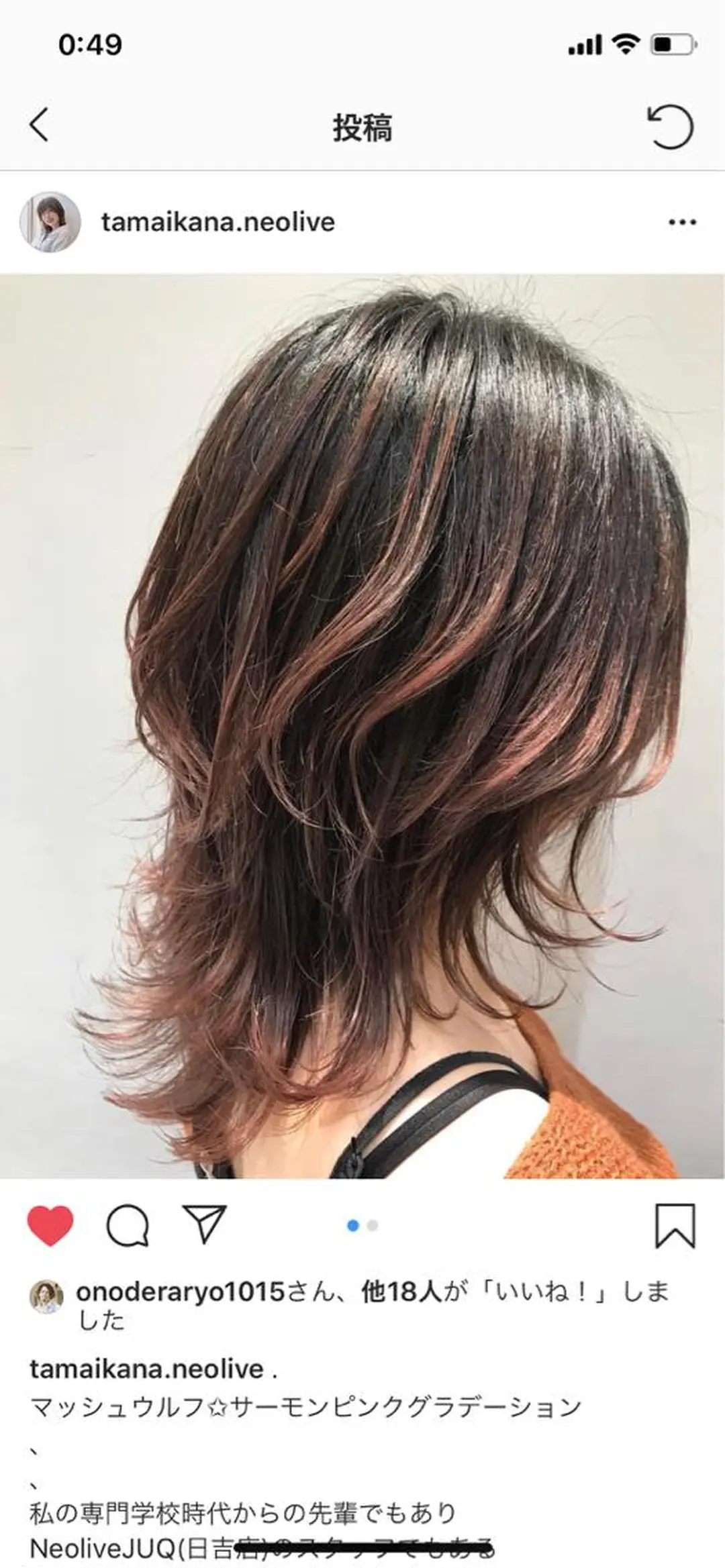 セミロング カラー グラデーションカラー ピンクカラー ハイレイヤー レイヤーカット ウルフカット ✳︎SERA✳︎ 平日のみご案内のマツエク・マツパデザイン