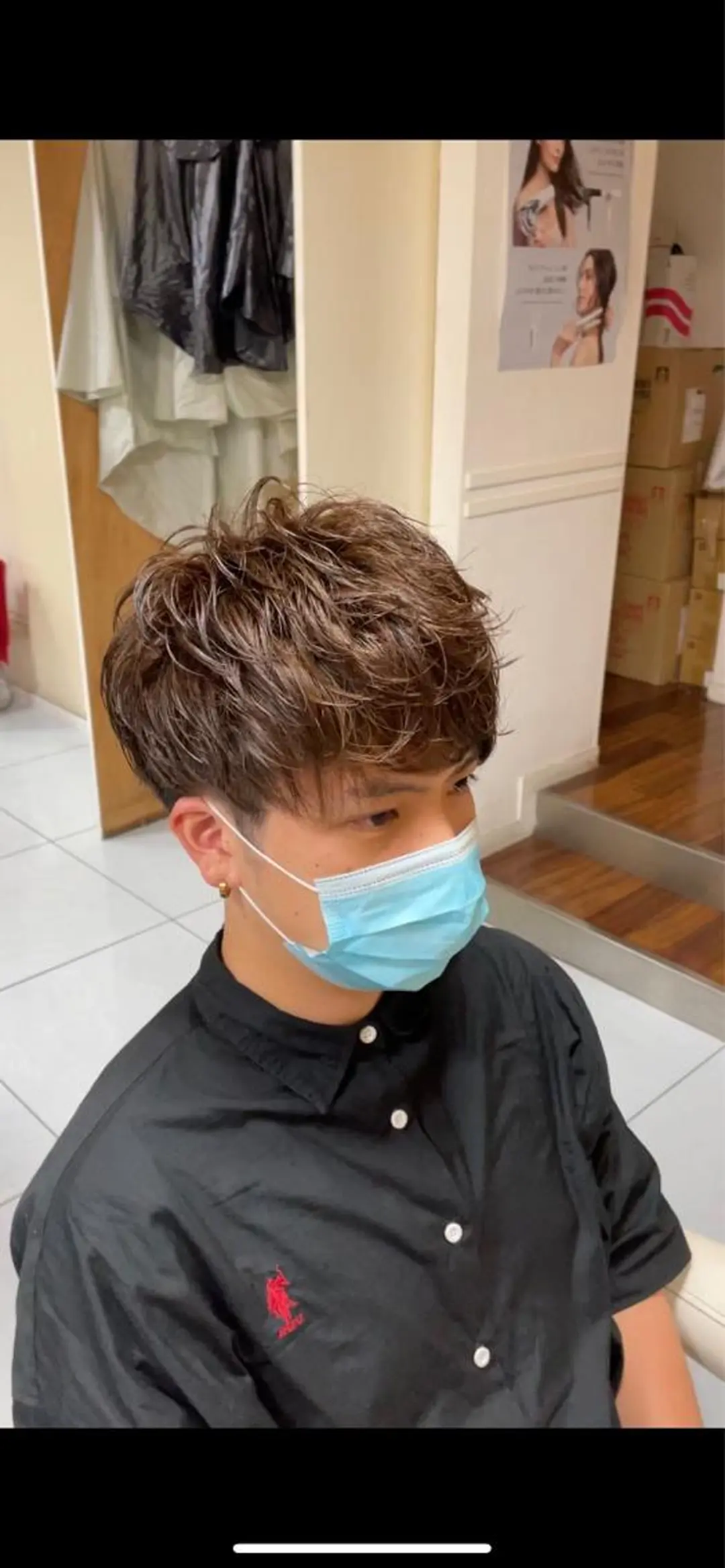 ショート メンズ アップバング フェードカット マッシュ メンズパーマ スキンフェード カット ヘアカラー パーマ 🔮メンズ縮毛矯正 メンズパーマ💎竹永のヘアスタイル